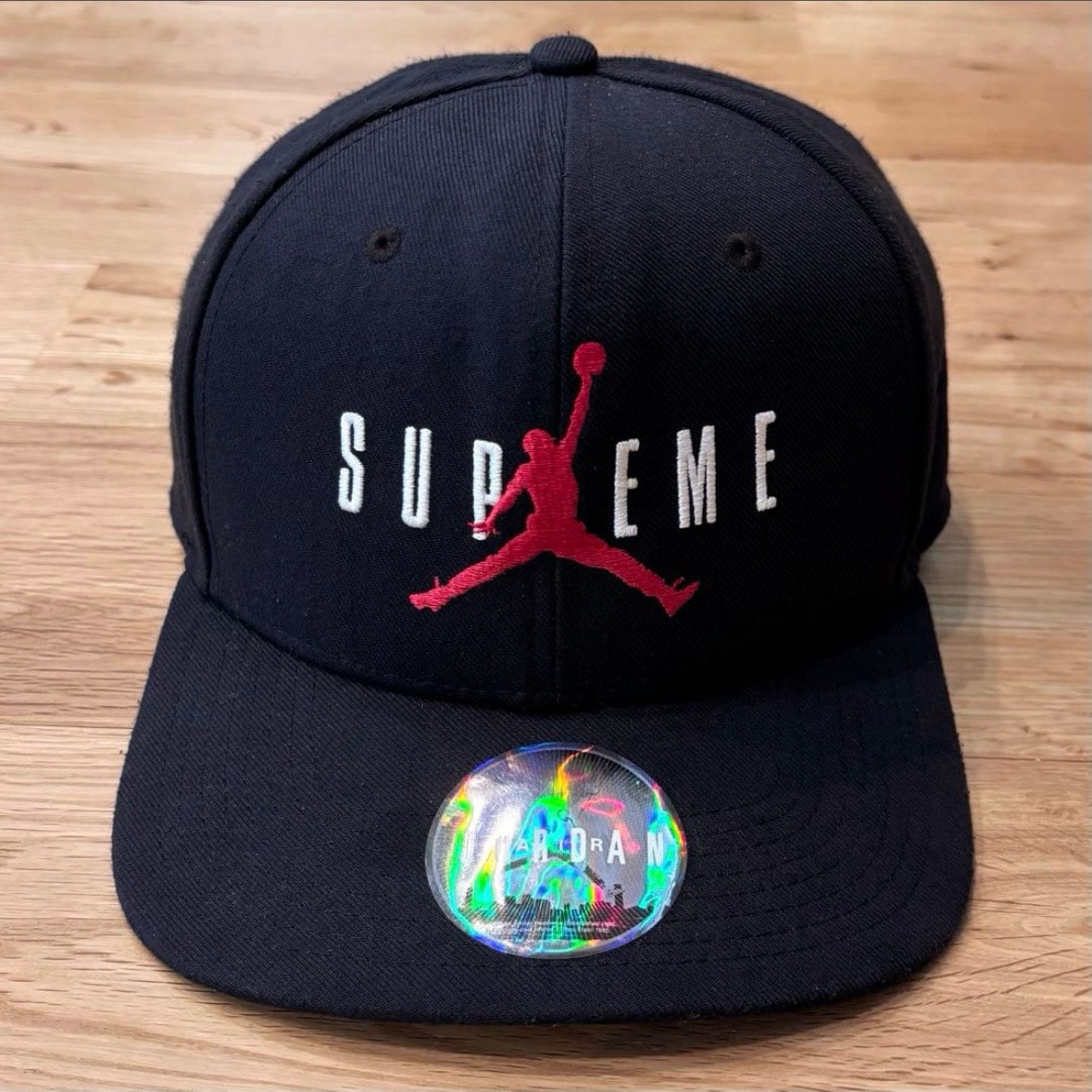 Supreme x Nike Air Jordan 6-Panel Cap "Black"