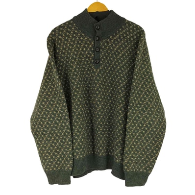 総柄 ヘンリーネック ニット【1141828698112】