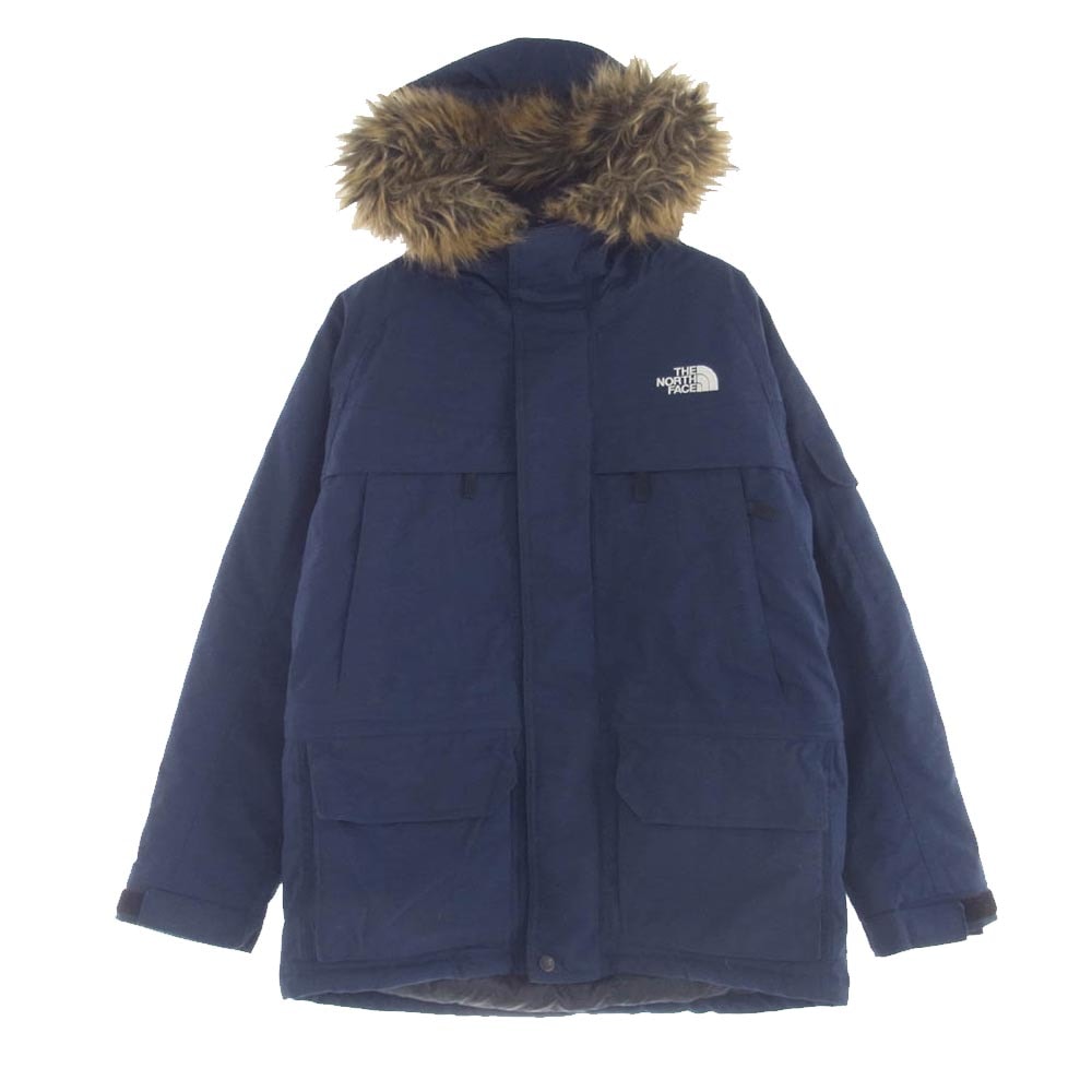 THE NORTH FACE ノースフェイス ダウンジャケット ND91520 McMurdo Parka マクマード ダウンジャケット ファー付 ネイビー系 S【中古】