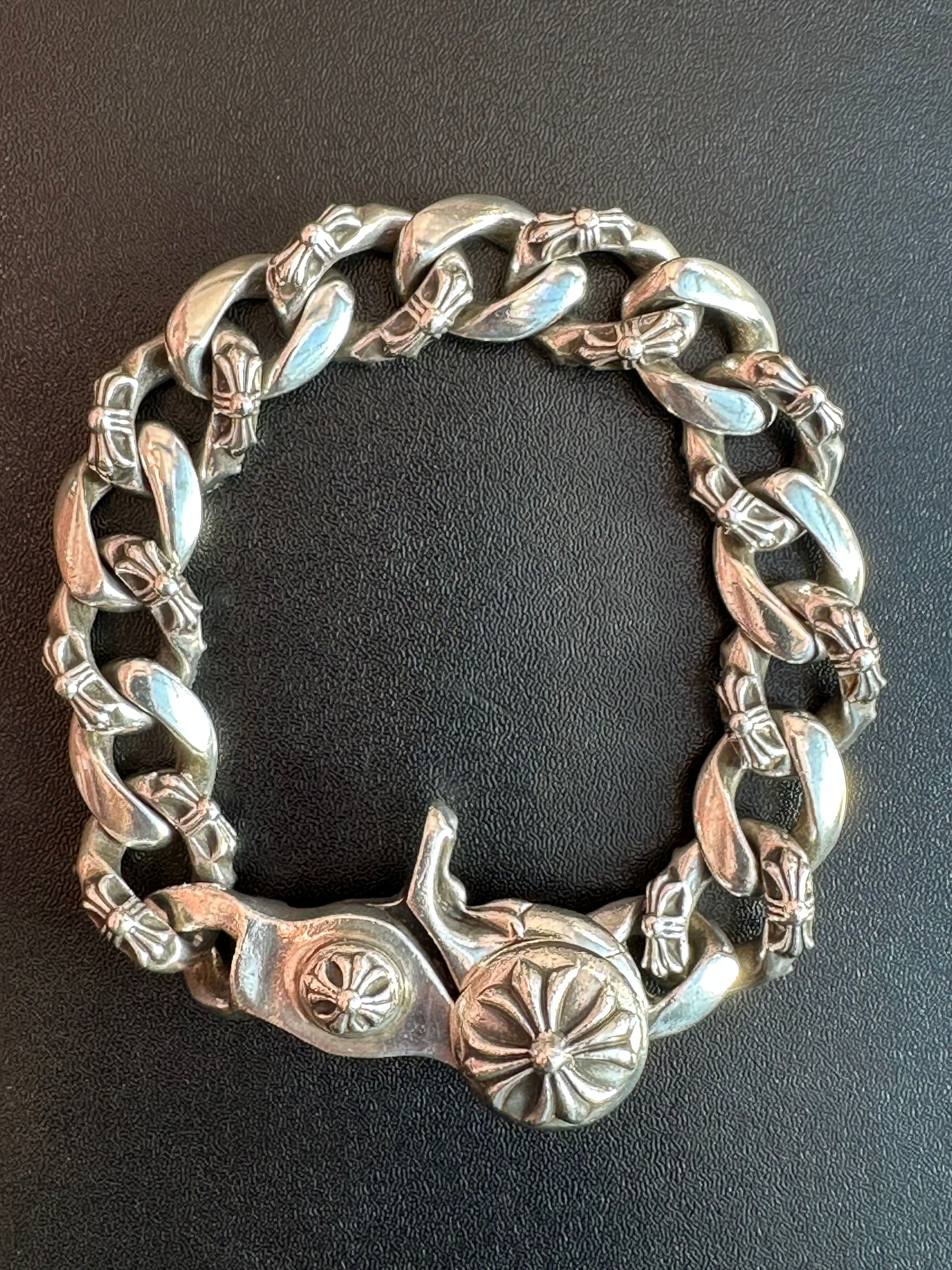 Chrome Hearts Fancy Link Bracelet / Clip "Silver"