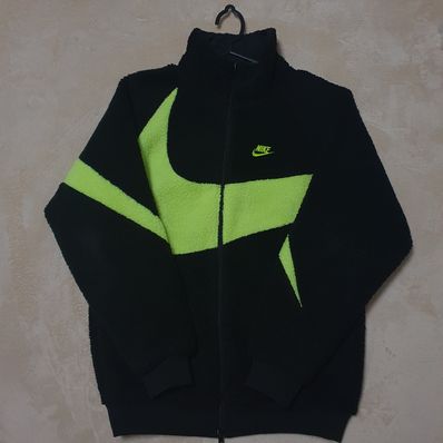 Nike Big Swoosh Reversible Boa Jacket"Black Neon"