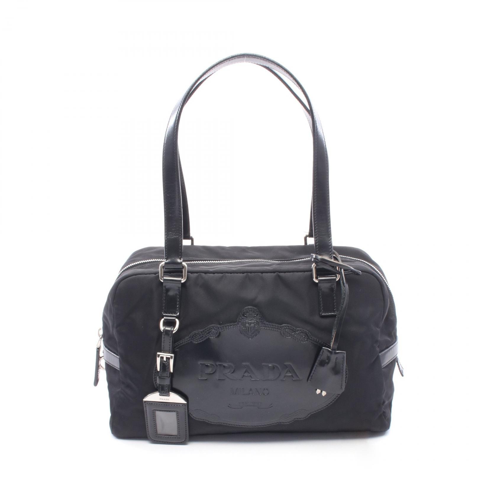 プラダ PRADA ショルダーバッグ バッグ ナイロン レザー レディース ブラック系 【中古】