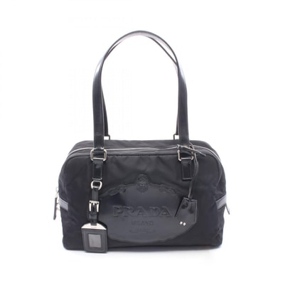 プラダ PRADA ショルダーバッグ バッグ ナイロン レザー レディース ブラック系 【中古】