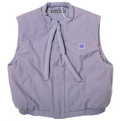 新品 Acne Studios アクネストゥディオズ Heat Reactive Gilet Jacket フェイスパッチ パデッドベスト FA-UX-OUTW000101 L PURPLE 定価59,400円 中綿 アウター g22061