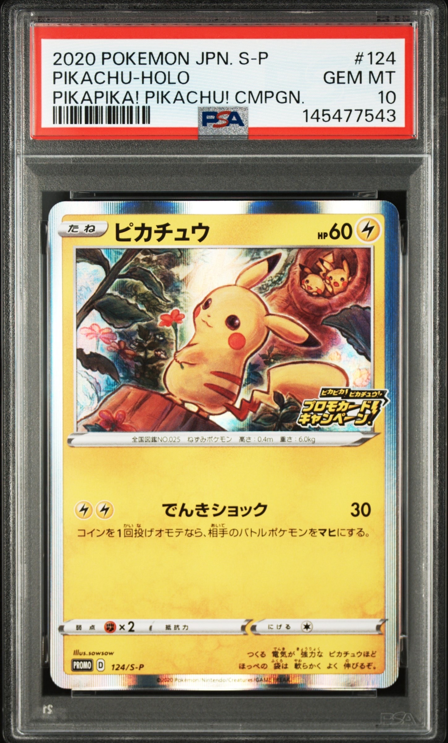 ピカチュウ: プロモ P [S-P 124](ピカピカ！ピカチュウ！プロモカード