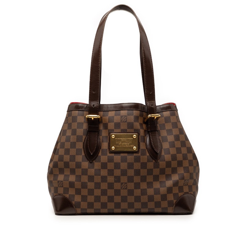 ルイ ヴィトン ダミエ ハムステッドMM ハンドバッグ ショルダーバッグ N51204 ブラウン PVC レザー レディース LOUIS VUITTON 【中古】