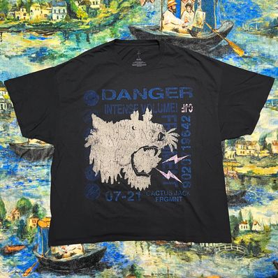 Travis Scott Cactus Jack For Fragment Danger Tee "Black"