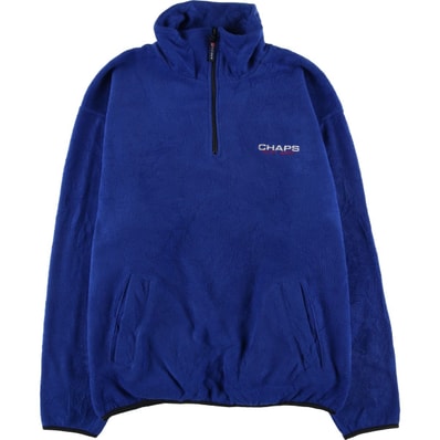 古着 ラルフローレン Ralph Lauren CHAPS チャップス ハーフジップ フリースプルオーバー メンズL相当/eaa617933