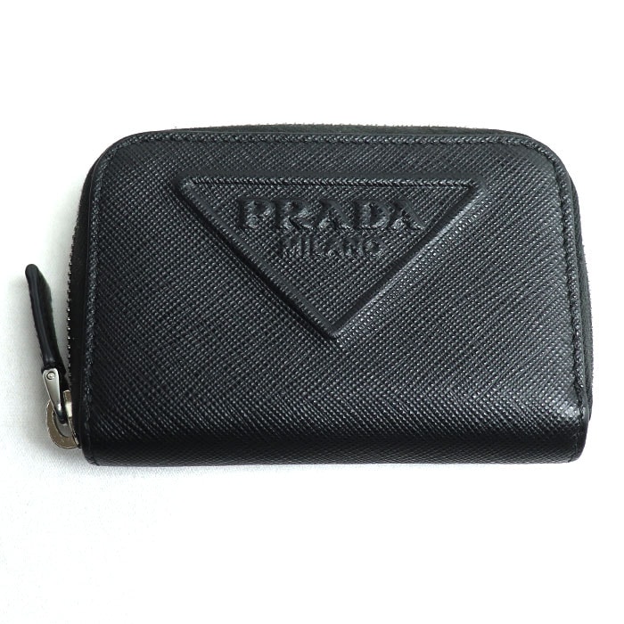 PRADA プラダ サフィアーノエンボス コインケース ブラック 2MM003 2DIQ F0002 レディース【中古】
