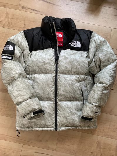 Supreme x The North Face Nuptse Jacket "White Paper Print"