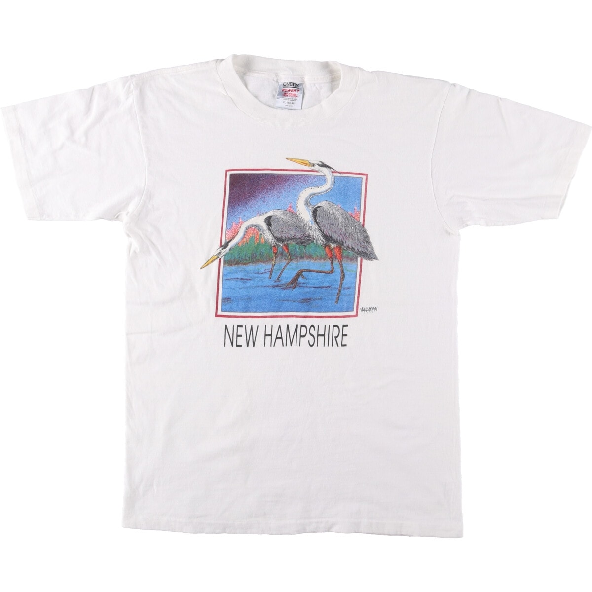 古着 80年代 オニータ ONEITA 鳥柄 アニマル柄 アニマルTシャツ メンズXL相当 ヴィンテージ/eaa562887