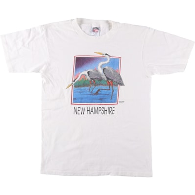 古着 80年代 オニータ ONEITA 鳥柄 アニマル柄 アニマルTシャツ メンズXL相当 ヴィンテージ/eaa562887