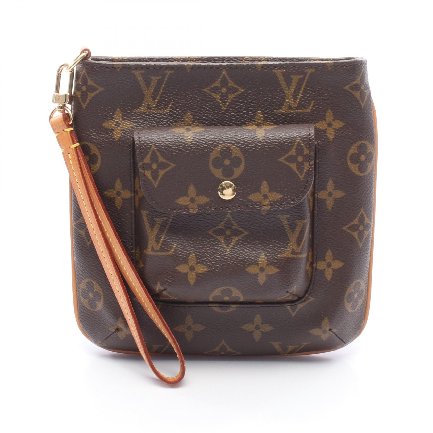ルイ・ヴィトン LOUIS VUITTON パルティシオン モノグラム ポーチ バッグ レザー PVC レディース ブラウン系 M51901 【中古】