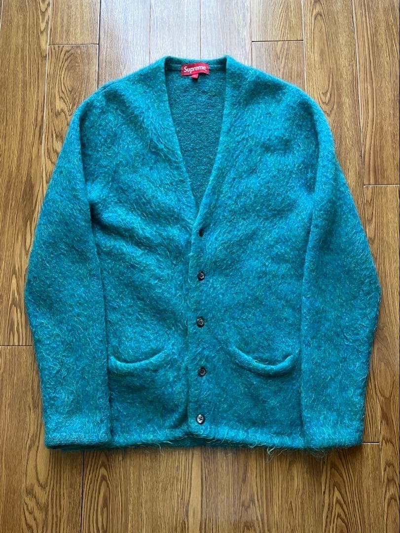 目立った傷や汚れなし】Supreme Heather Mohair Cardigan 15FWの古着