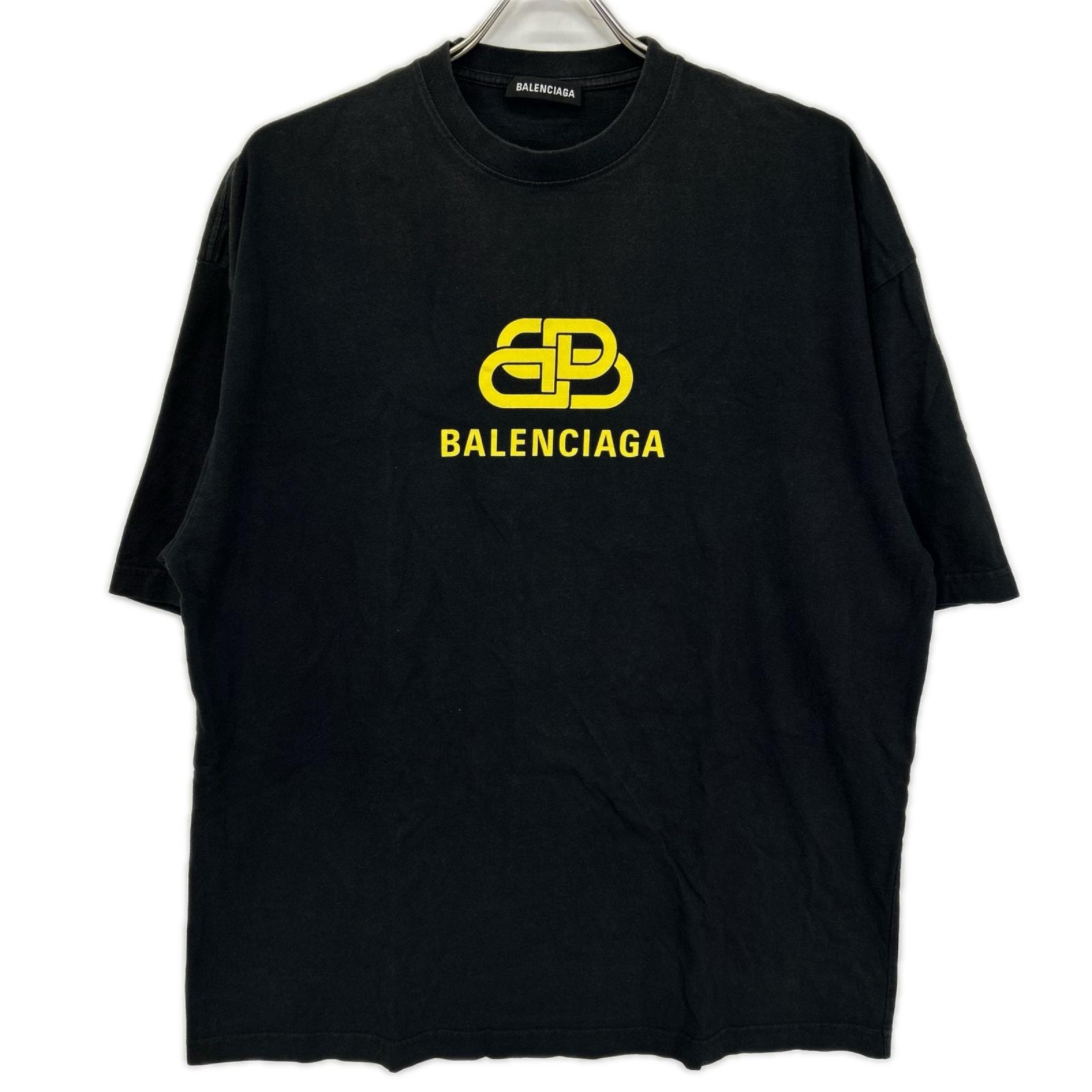 バレンシアガ 578139 ブラック BBロゴ プリントtシャツ