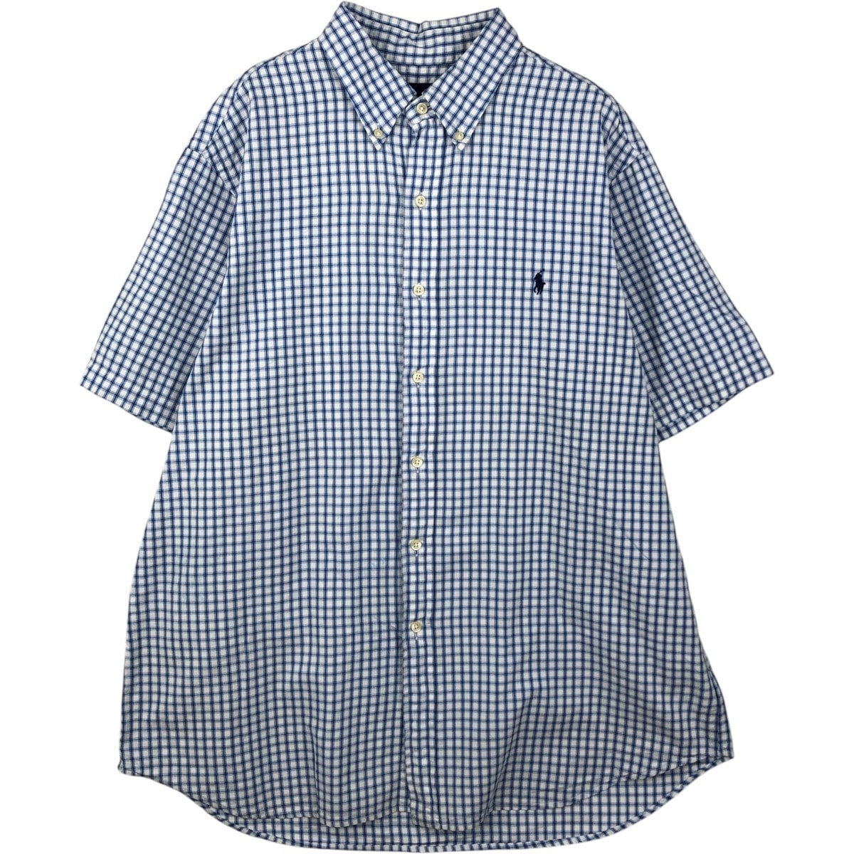 古着 ラルフローレン Ralph Lauren 半袖 ボタンダウン チェックシャツ メンズXL相当/eaa641183
