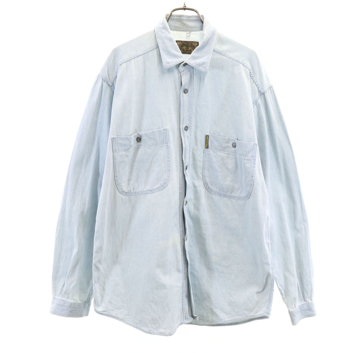 ARMANI JEANS アルマーニジーンズ 90s イタリア製 オールド 長袖 デニムシャツ S ブルー系