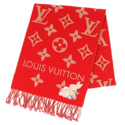 極美品 ルイヴィトン エシャルプ LV エセンシャル プレシャス ラビット