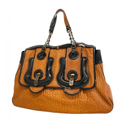 ★SALE【6db2241-k】フェンディ ハンドバッグ レザー ライトブラウン ゴールド金具【中古】メンズ レディース ユニセックス