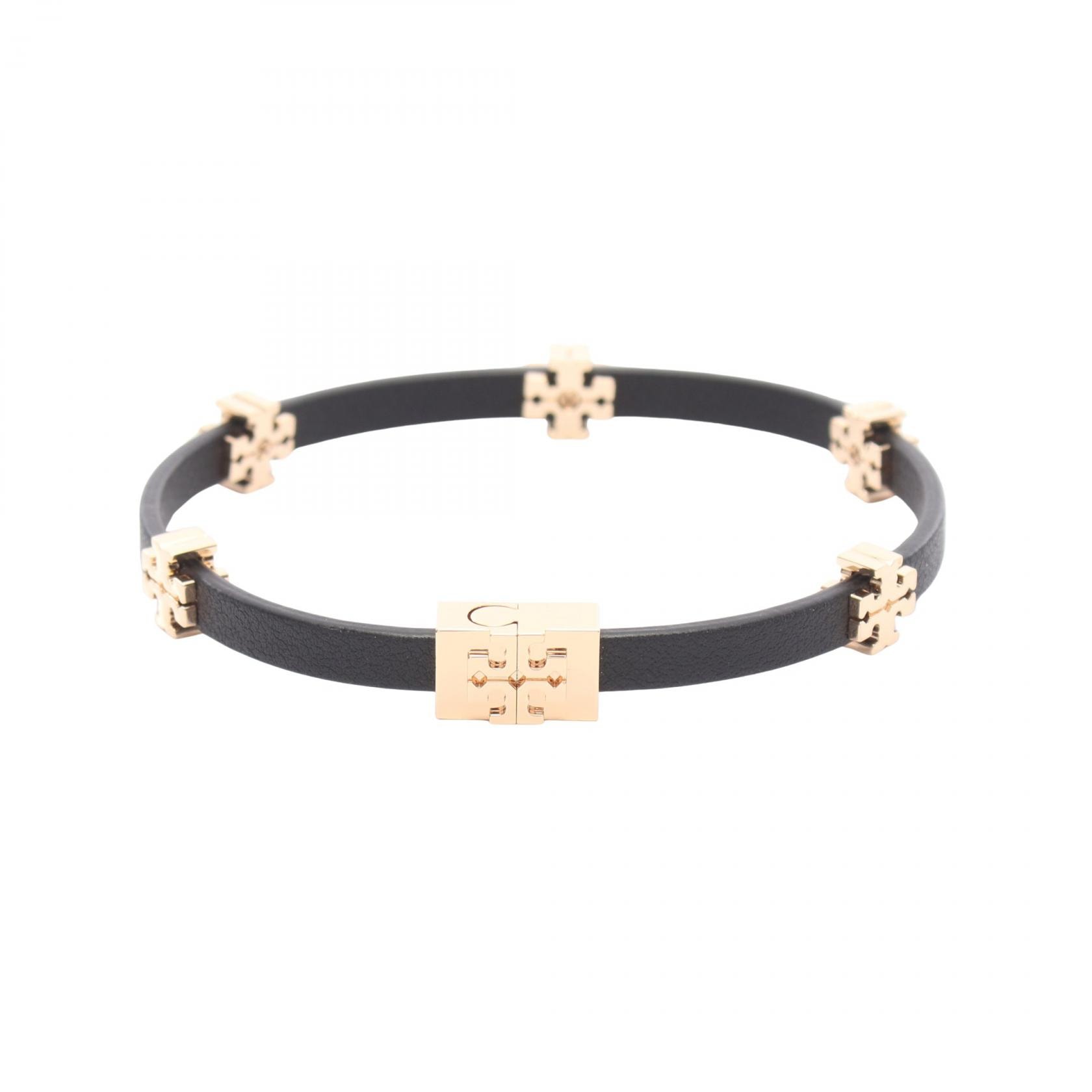 トリーバーチ Tory Burch ELEANOR BIO BRACELET ブレスレット アクセサリー レザー GP(ゴールドメッキ) レディース ブラック系 / ゴールド系 160150720SM 【新品】