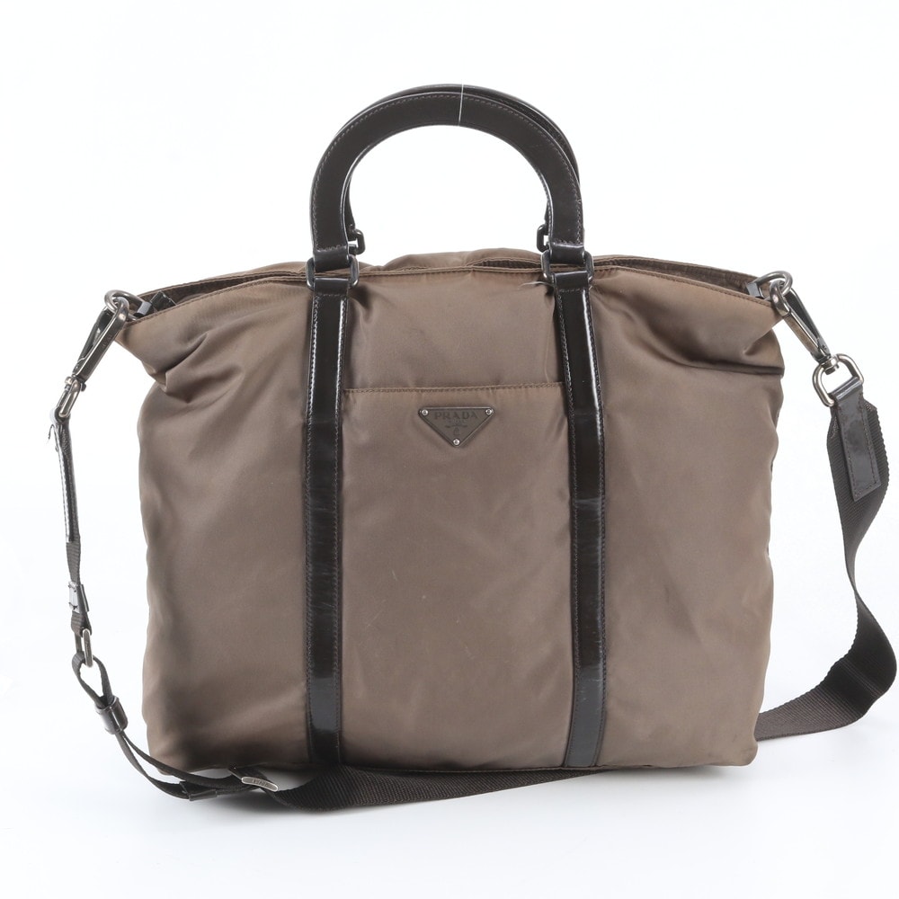 ■美品 プラダ テスート ナイロントライアングルロゴショルダーバッグ