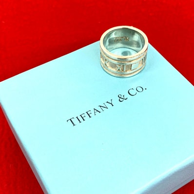 TIFFANY&Co. ティファニー アトラス ワイド リング シルバー925 リング・指輪 16号 シルバー
608-2