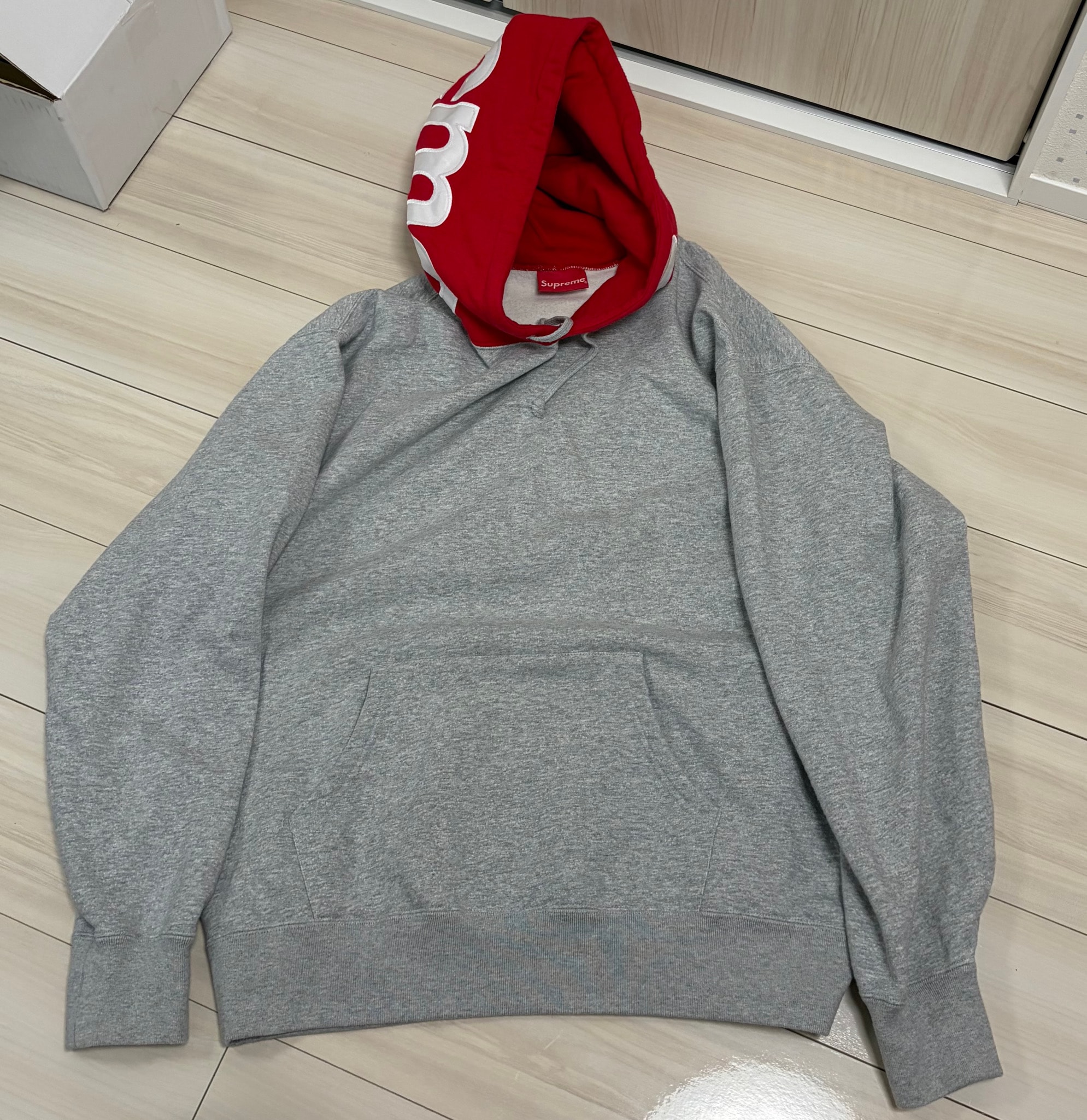 Supreme Contrast Hooded Sweatshirt "Grey"
