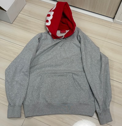 Supreme Contrast Hooded Sweatshirt "Grey"