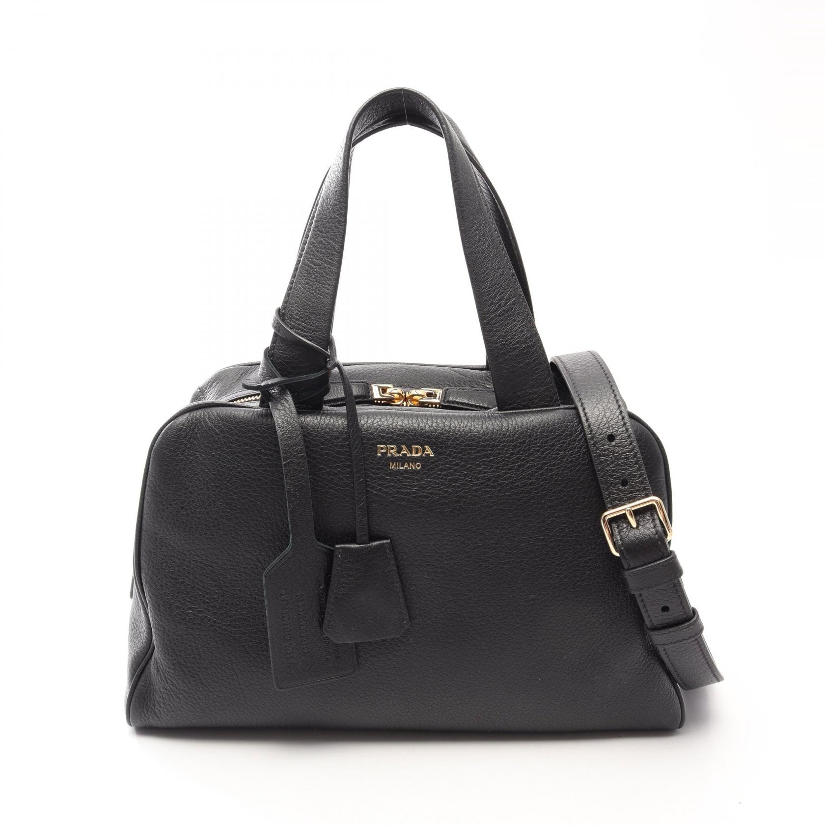 プラダ PRADA 2WAY ハンドバッグ バッグ レザー レディース ブラック系 1BB1482HIKF0002 【新品】