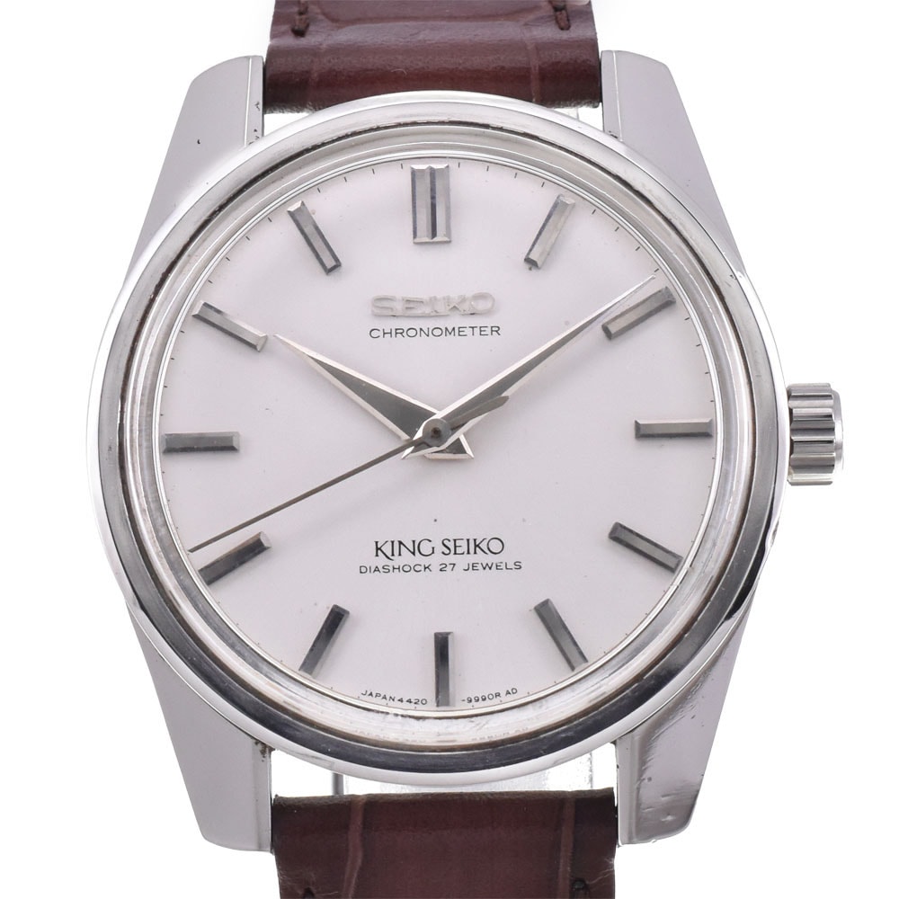 値下 セイコー SEIKO 4420-9990 キングセイコー クロノメーター 獅子メダリオン 手巻き メンズ A#144165