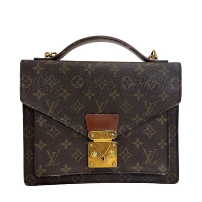 ルイヴィトン LOUIS VUITTON ショルダーバッグ モノグラム モンソー28 2way ハンド ヴィンテージ M51185 ブラウン