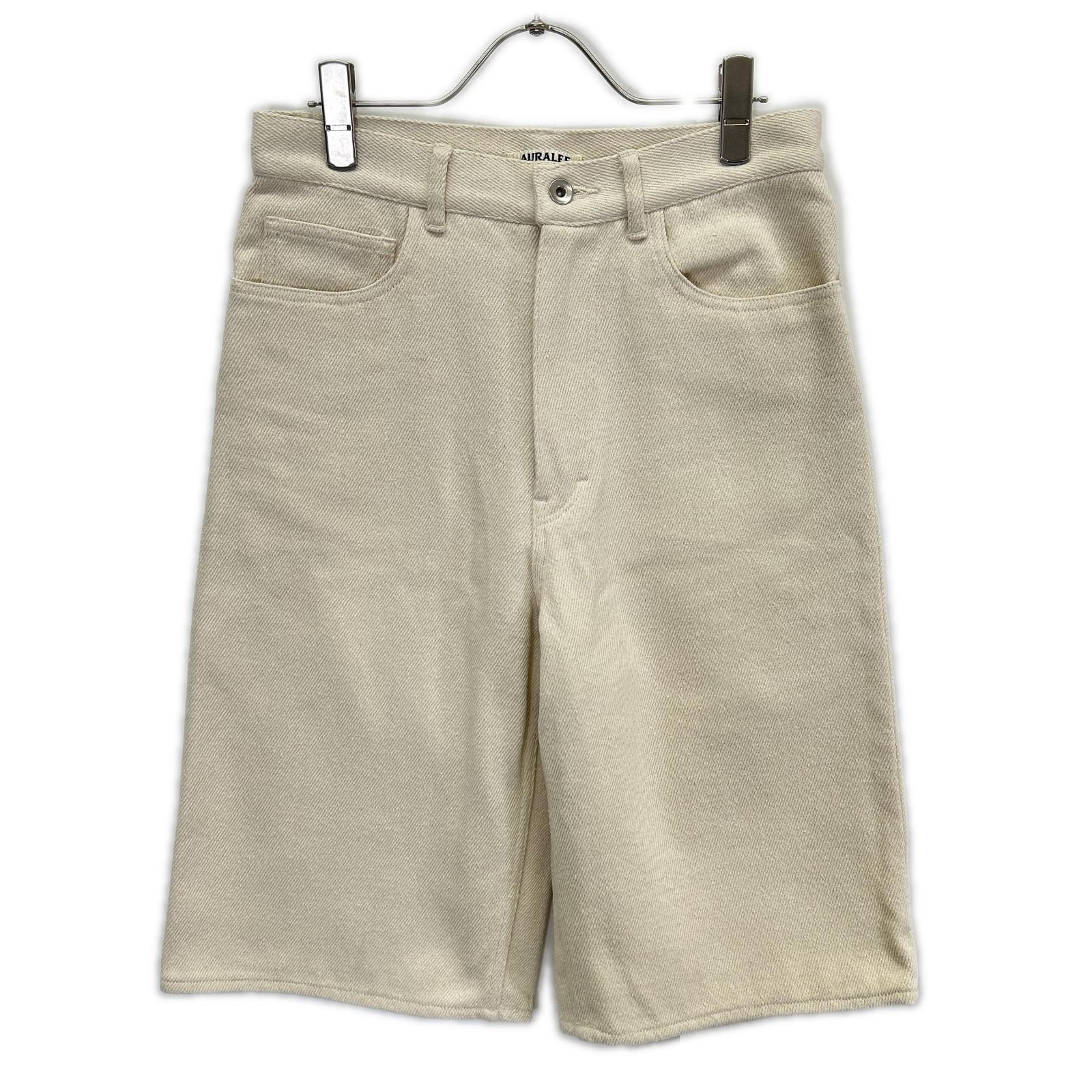 オーラリー A26SP04SD アイボリー SILK NEP WIDE SHORTS パンツ 1
