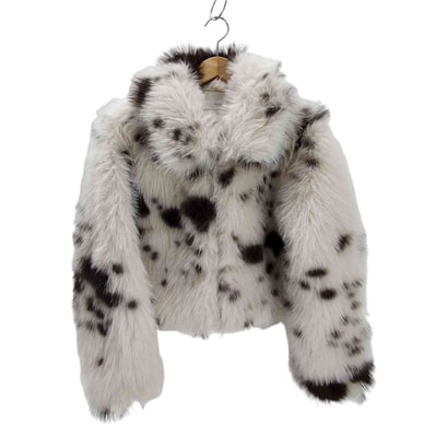 SHORT ANIMAL PRINT FAUX FUR JACKET ショート アニマル プリント フェイクファー ジャケット【1142047076507】