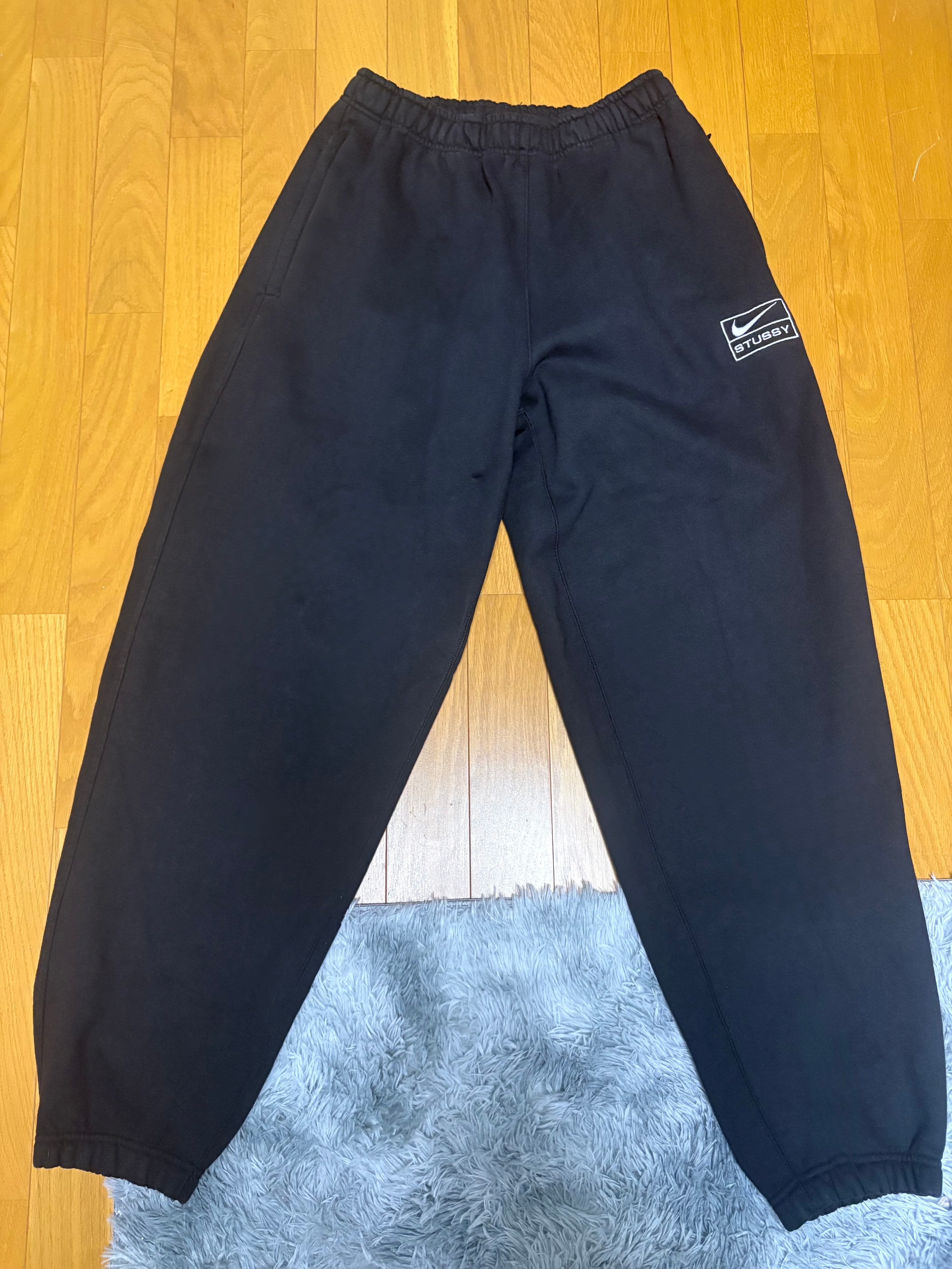 Stussy x Nike Stone Washed Fleece Pant "Black" (US Size) FN5235-010
