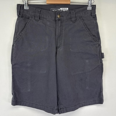 古着 カーハート Carhartt ショートパンツ ダック ペインター ワンポイント ハーフ 半ズボン 短パン ワーク w30 L11 ダークグレー系 メンズ