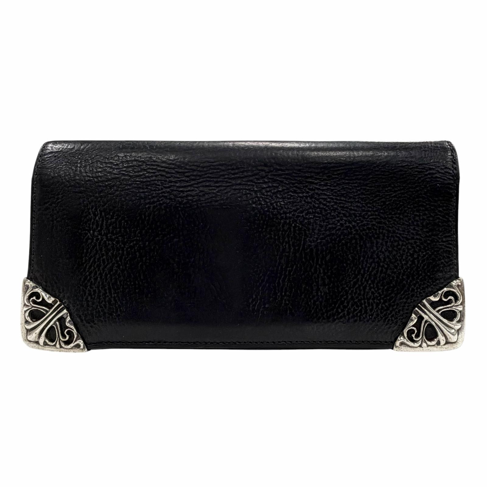 Chrome Hearts Single Fold Long Wallet Tips "Black"