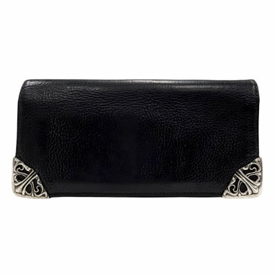 Chrome Hearts Single Fold Long Wallet Tips "Black"