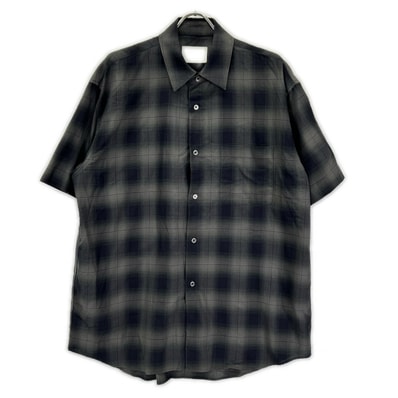 シュタイン ST.548-3 OMBRE CHECK OVERSIZED SS SHIRT オンブレチェック 半袖シャツ S