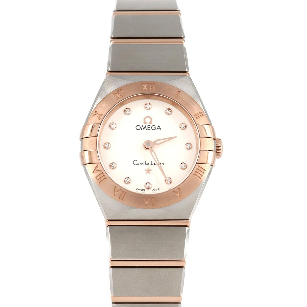 【新品】オメガ コンステレーションマンハッタンブラッシュ PGコンビ・12P 131.20.25.60.52.001 SSxPG クォーツ