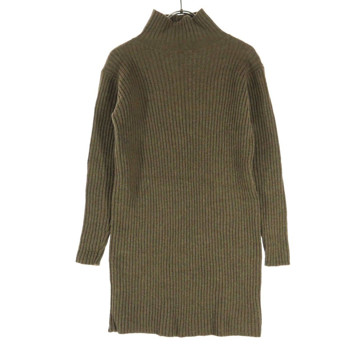 RALPH LAUREN ラルフローレン 長袖 ハイネック ウール ニット チュニック M ブラウン