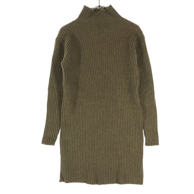 RALPH LAUREN ラルフローレン 長袖 ハイネック ウール ニット チュニック M ブラウン