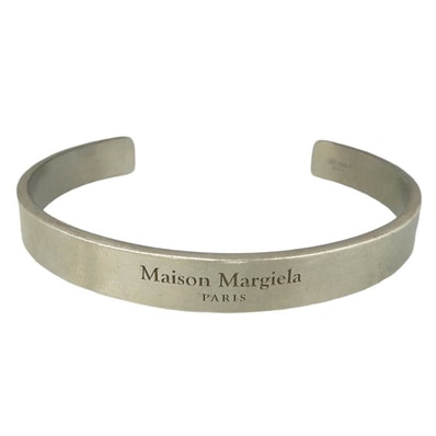 MAISON MARGIELA メゾンマルジェラ ロゴ シルバー バングル ブレスレット シルバー系【中古】