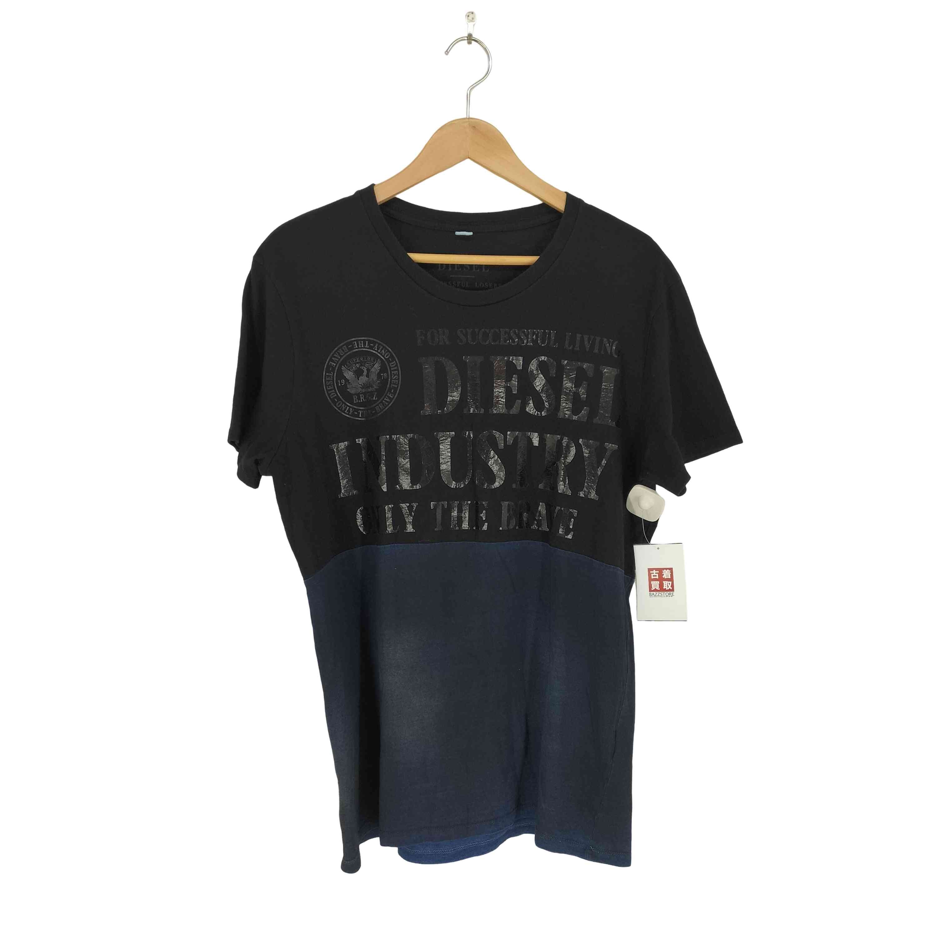 切り返しデザインフロントプリントTシャツ【1139228217613】