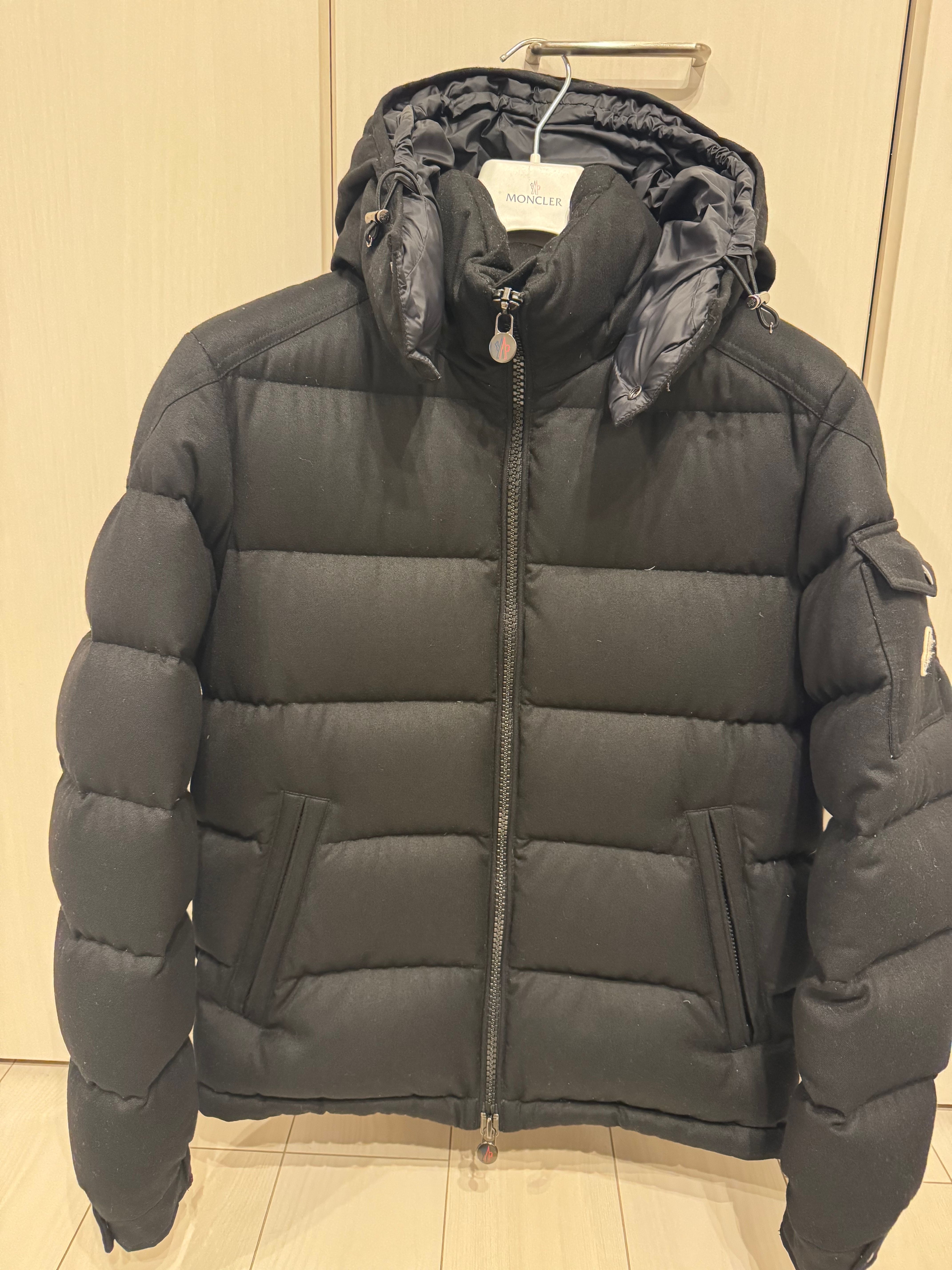 MONCLER Montgenevre Flannel Hooded Down Jacket "Black"