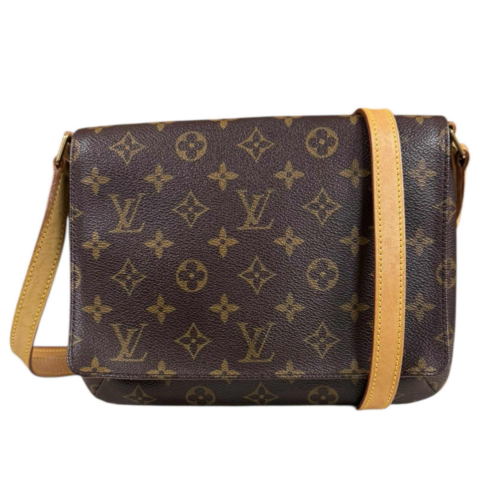 ルイヴィトン ミュゼットタンゴ モノグラム ショルダーバッグ モノグラムキャンバス M51388 ブラウン レディース LOUIS VUITTON  中古
