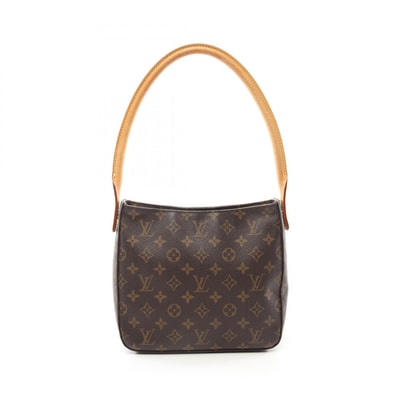 ルイ・ヴィトン LOUIS VUITTON ルーピングMM ショルダーバッグ バッグ PVCコーティングキャンバス レザー モノグラム レディース ブラウン系 M51146 【中古】