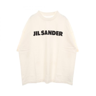 ジルサンダー JIL SANDER ロゴ オーバーサイズ 半袖Tシャツ 衣料品 トップス コットン メンズ ホワイト系 【中古】