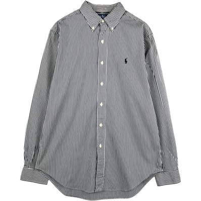 古着 ラルフローレン Ralph Lauren CLASSIC FIT 長袖 ボタンダウンストライプシャツ メンズM相当/eaa676735