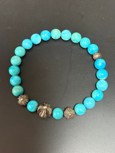 Chrome Hearts 8mm BEAD 13 "Turquoise"