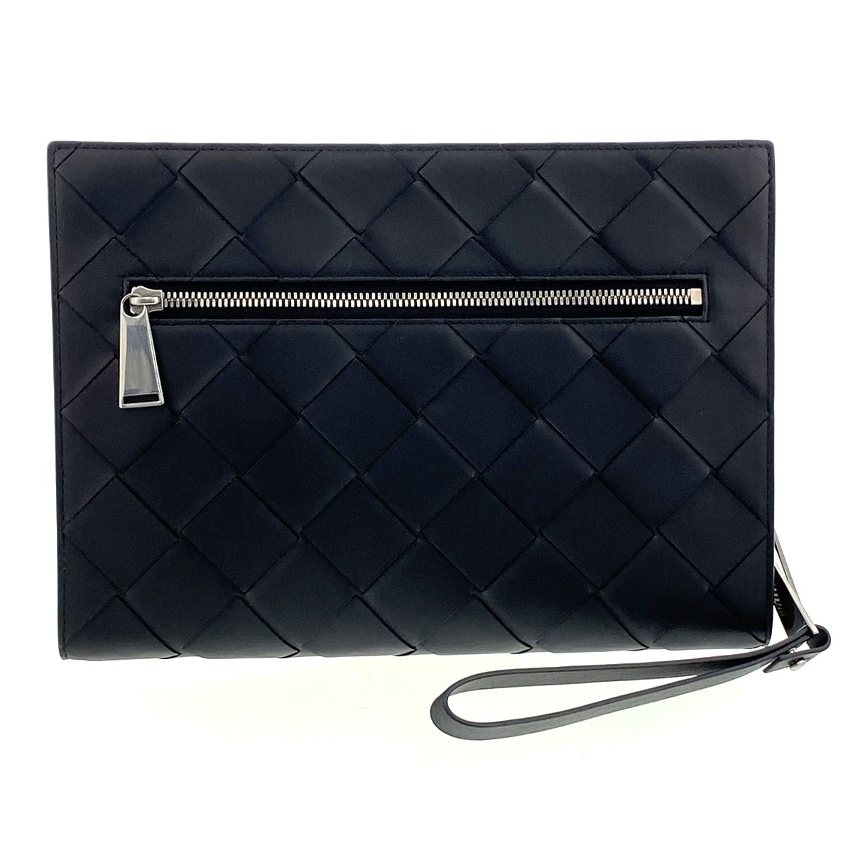 BOTTEGAVENETA ボッテガヴェネタ マキシイントレチャート クラッチバッグ クラッチバッグ 629134 レザー ブラック  メンズ【中古】